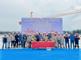 Công ty TNHH Xây lắp công nghệ ETEC tham gia lễ khởi công lắp đặt Module dự án ME1 và MP7