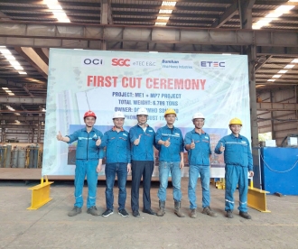 ETEC - TỔ CHỨC THÀNH CÔNG LỄ "FIRST CUT" KHỞI ĐỘNG DỰ ÁN GIA CÔNG CHẾ TẠO ỐNG 